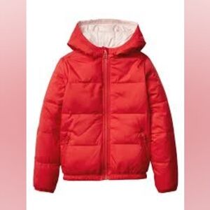 Athleta Kids red reversible puffer jacket with Hood
